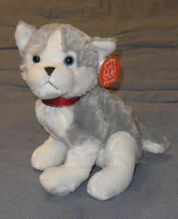 Red collar husky Red collar husky