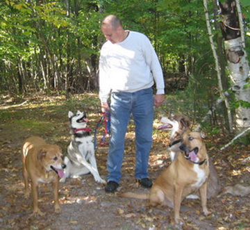 Taz with some of her new family Taz with some of her new family